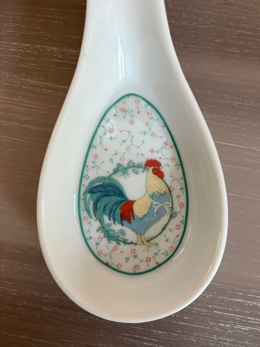 Vintage Spoon Rest George Good By Fabrizio 1985 Rooster Farmhouse Cottage Core - Picture 4 of 5